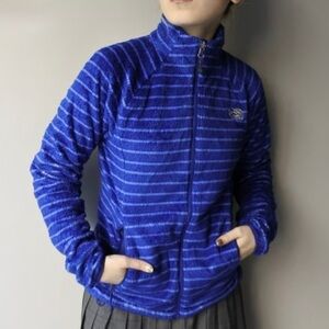 The North Face, striped fuzzy jacket